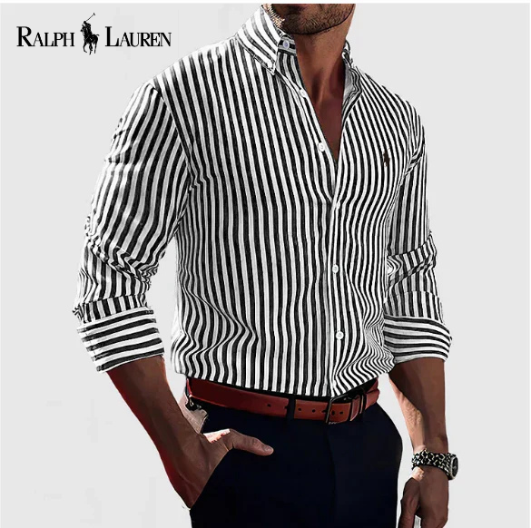 L.R ™ Striped Cotton Dress Shirt