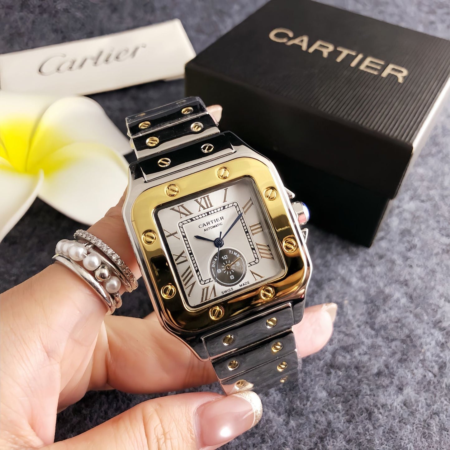 Obsidian Royale Square Watch