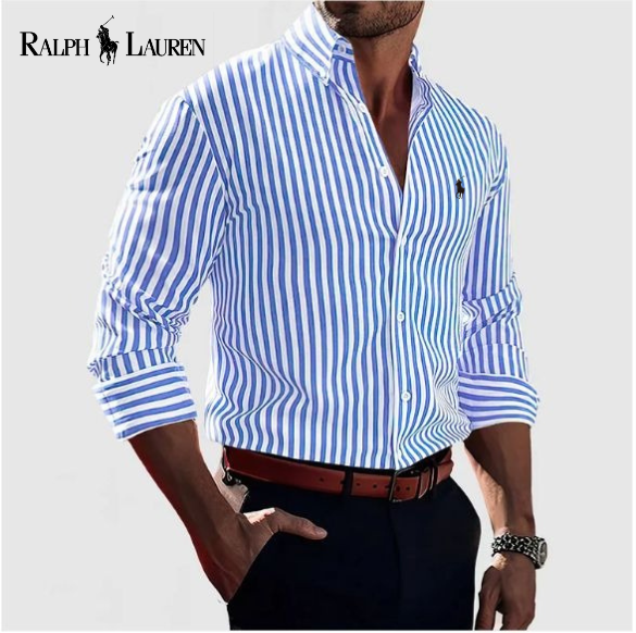 L.R ™ Striped Cotton Dress Shirt