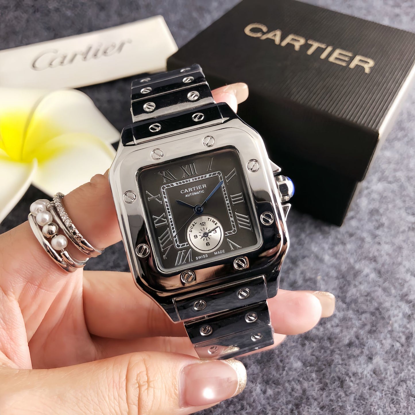 Obsidian Royale Square Watch