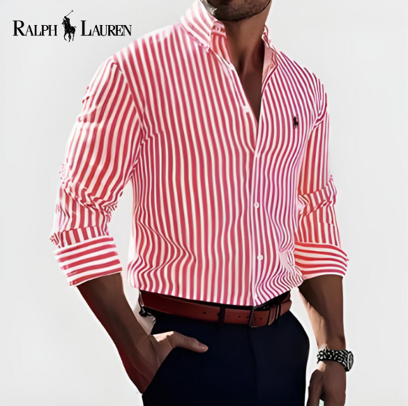 L.R ™ Striped Cotton Dress Shirt