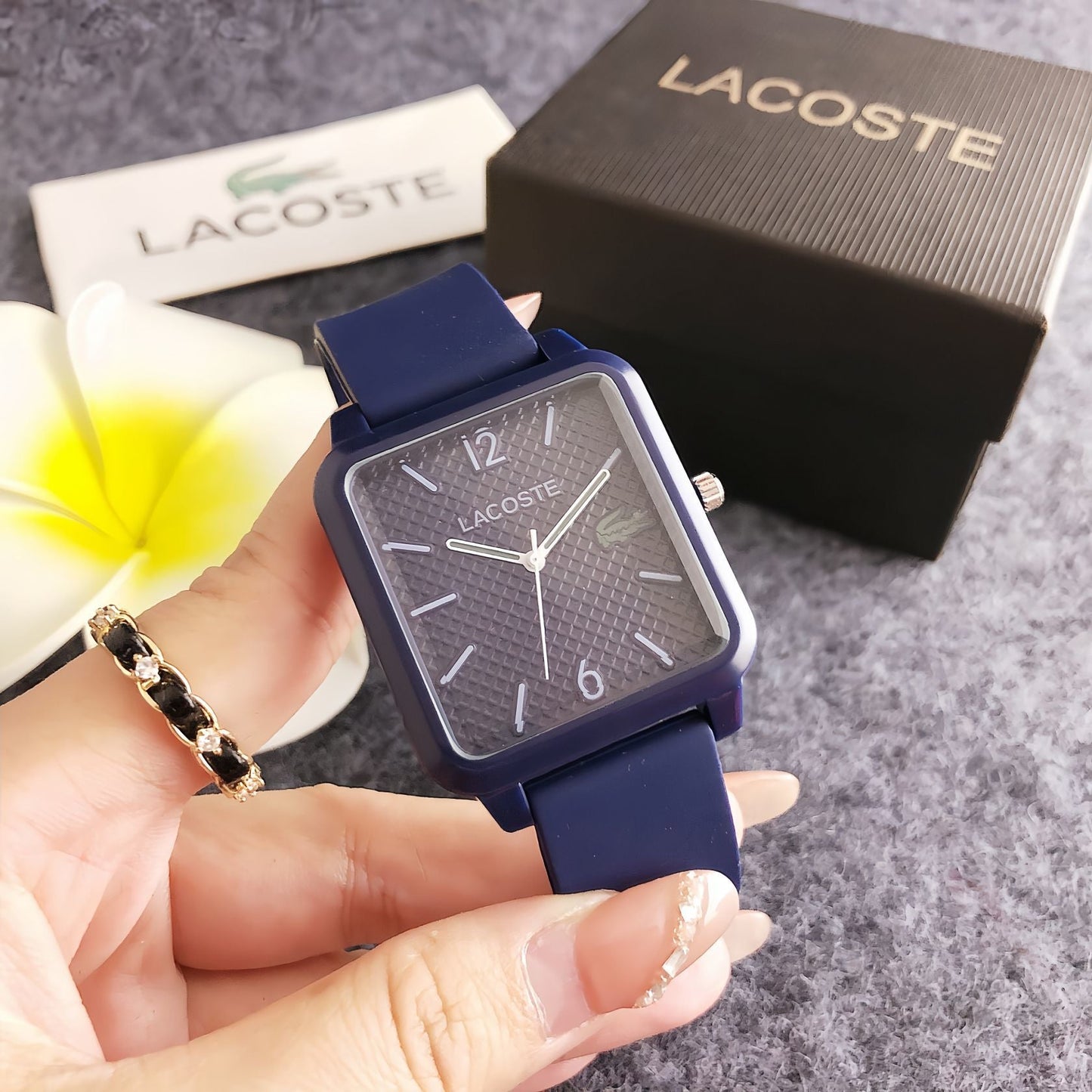 Midnight Grid Square Watch