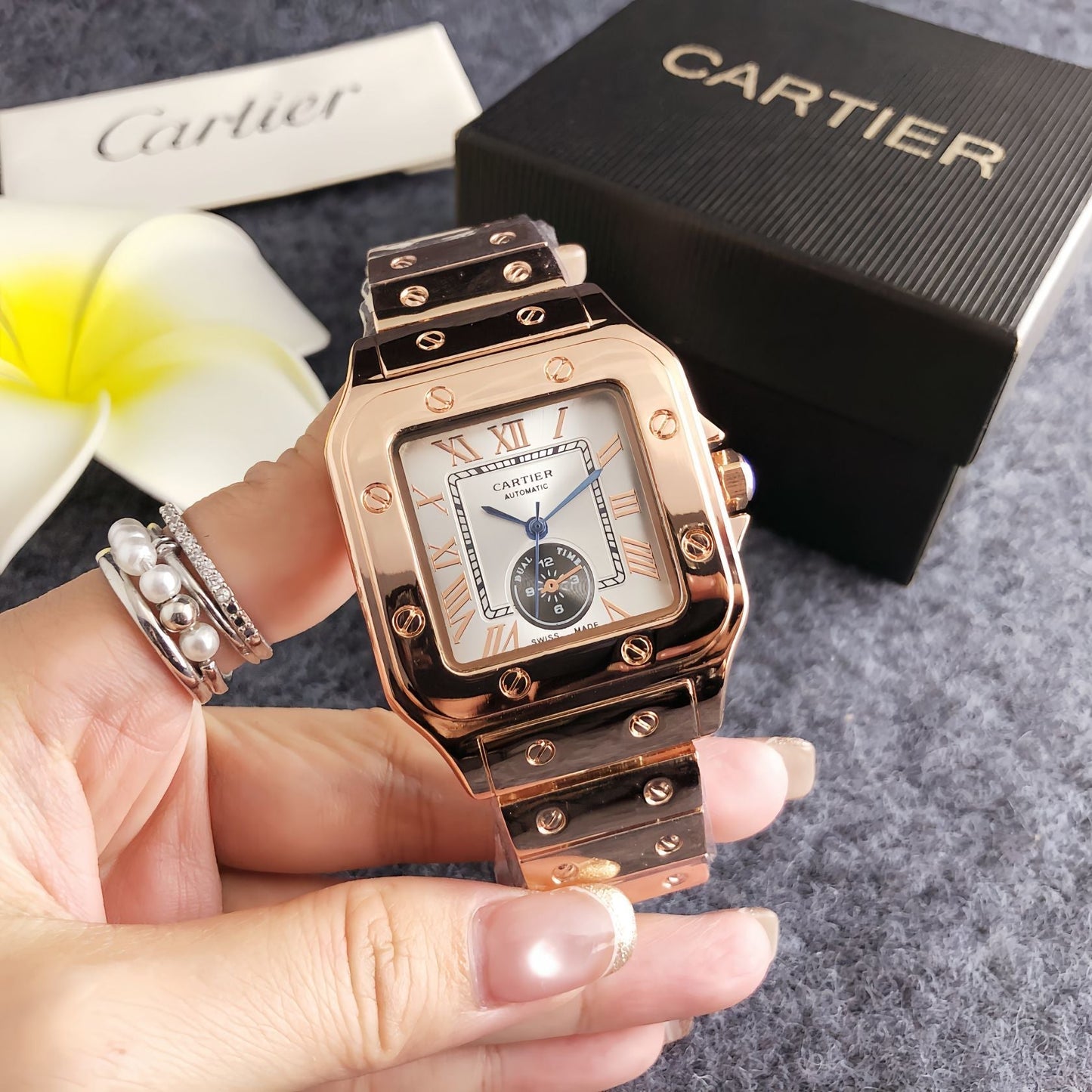 Obsidian Royale Square Watch